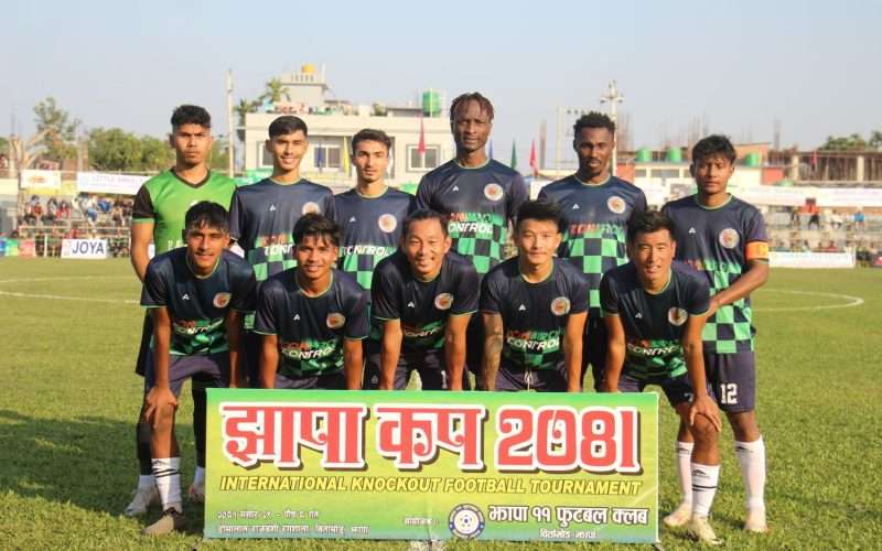झापा कप फुटबल : आयोजक झापा ११लाई हराउँदै राष्ट्रिय जागृति क्लब क्वार्टर फाइनल प्रवेश