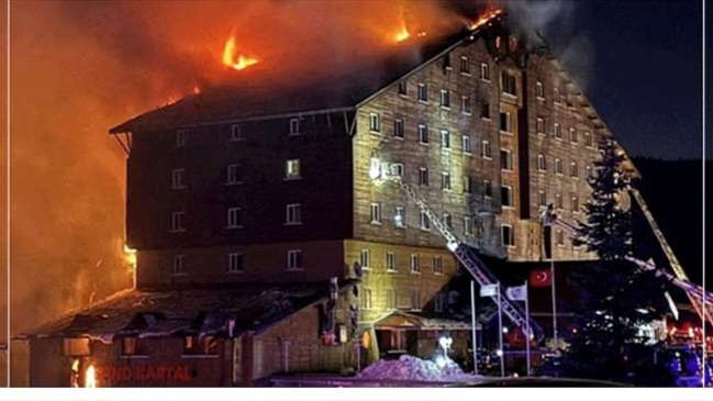 टर्कीको एक  होटलमा आगलागी ७६ जनाको मृत्यु