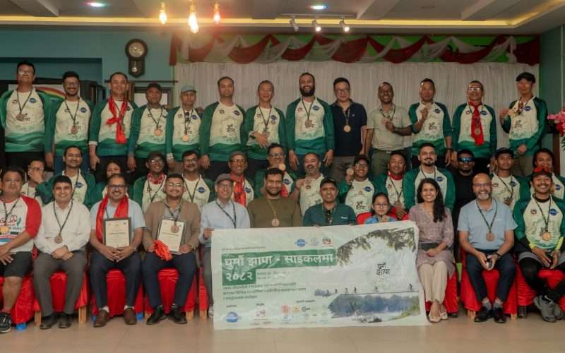 घुमौँ झापा साइकलमा कार्यक्रम सम्पन्न