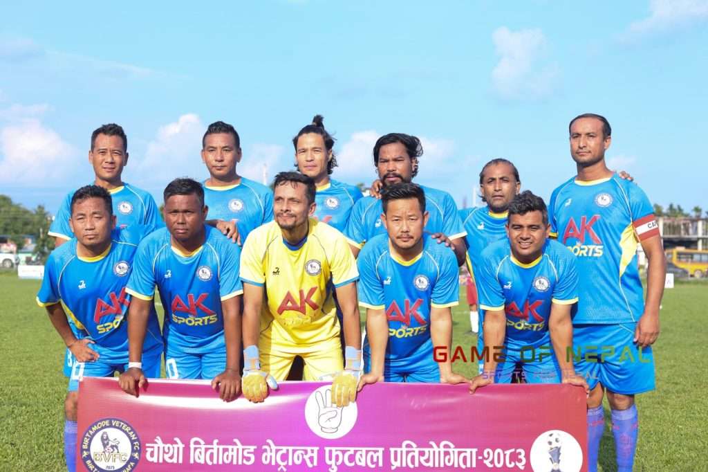 बिर्तामोडमा भेट्रान्स फुटबल  सुरु, उद्घाटन खेलमा आयोजक ‘निलो’ विजयी