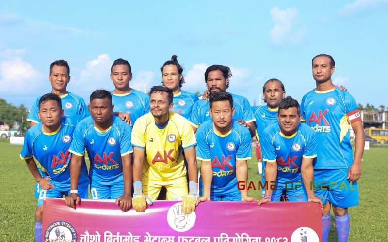 बिर्तामोडमा भेट्रान्स फुटबल  सुरु, उद्घाटन खेलमा आयोजक ‘निलो’ विजयी
