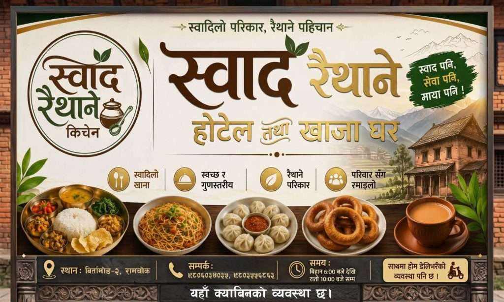 बिर्तामोडमा ‘स्वाद रैथाने किचेन’ खुल्यो, स्थानीय परिकारलाई प्राथमिकता